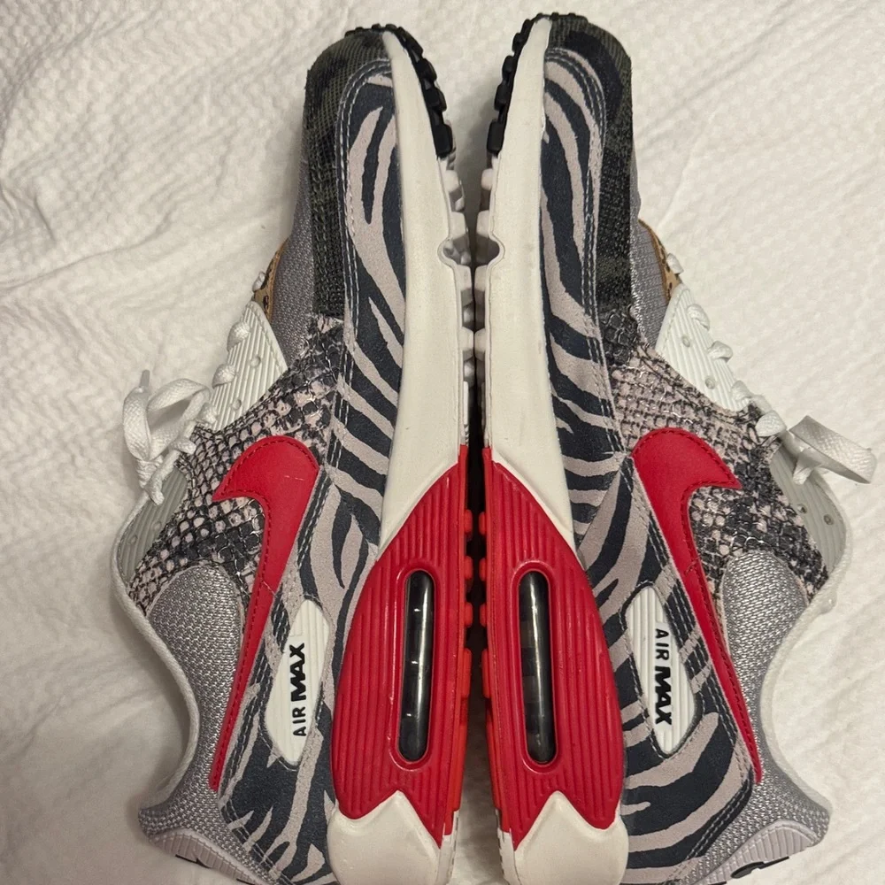 Nike Air Max 90 tunnel walk animal instinct print Red zebra - Picture 2 of 14